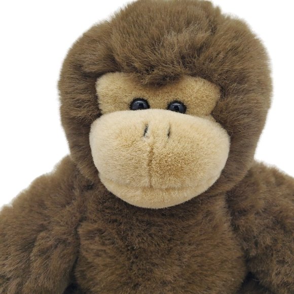 Build A Bear Monkey Chimp Plush 17” Brown Stuffed Animal With Red Lace Up Shoes - Picture 2 of 8